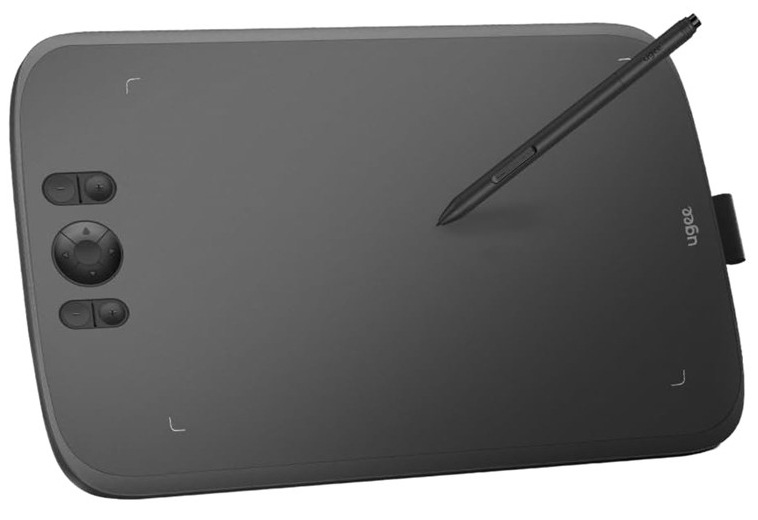 Grafický tablet pre detailné kreslenie, čierna farba