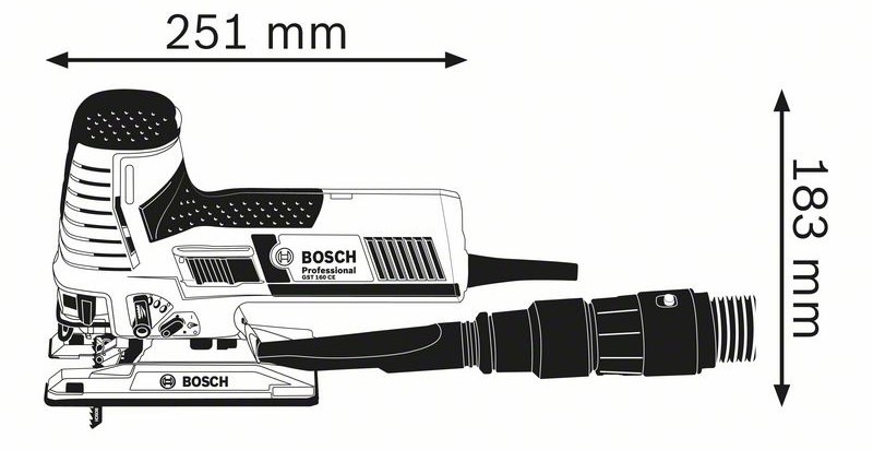 Priamočiara píla Bosch Professional GST 160 CE Professional Píla priamočiara Bosch GST 160 CE Professional