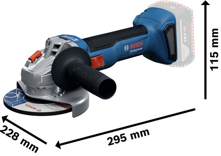 Sada aku náradia Bosch Professional 18V GWS+GBH+GBA+GAL (s baterií) Aku uhlová brúska Bosch