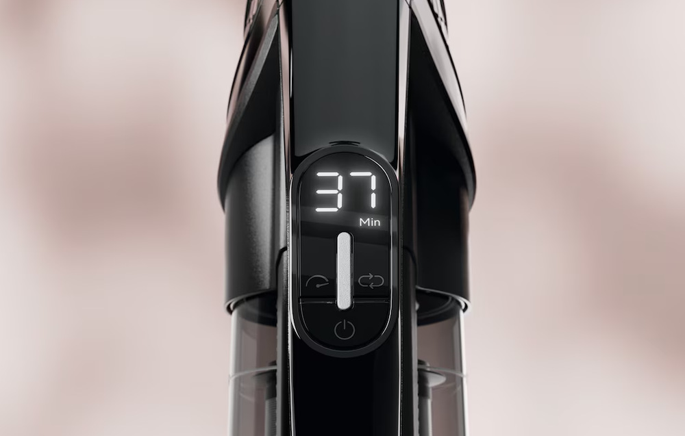 Tyčový vysávač Miele Triflex HX3 Aqua Obsidian čierna Displej tyčového vysávača Miele Triflex HX3