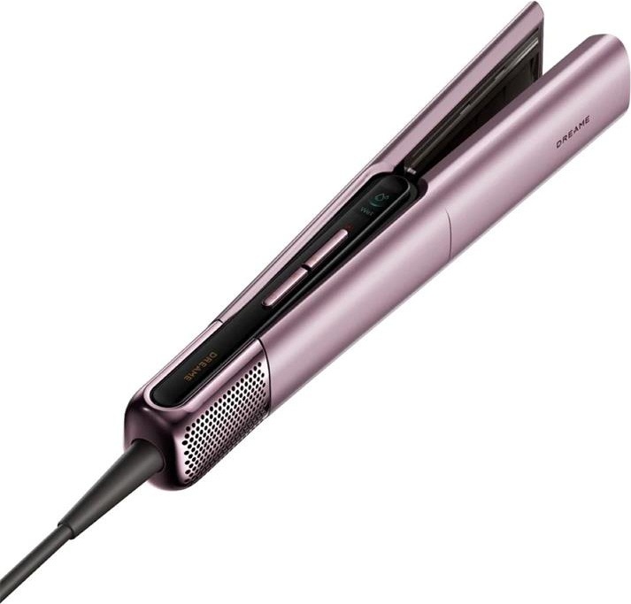 Žehlička na vlasy Dreame Aero Straight Pro Purple fialová Pohľad zo strany na žehličku Aero Straight Pro s ovládacími tlačidlami