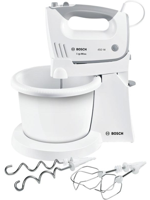 Ručný šľahač s misou Bosch MFQ36460 biely