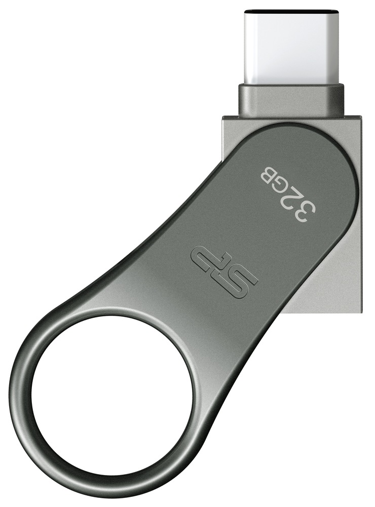USB flashdisk Silicon Power Mobile C80 32 GB strieborný