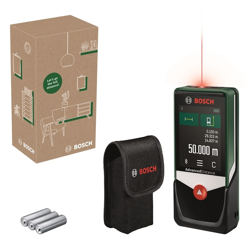 Laserový diaľkomer Bosch AdvancedDistance 50C, 0.603.672.2Z0 Laserový diaľkomer Bosch AdvancedDistance 50C, 0.603.672.2Z0