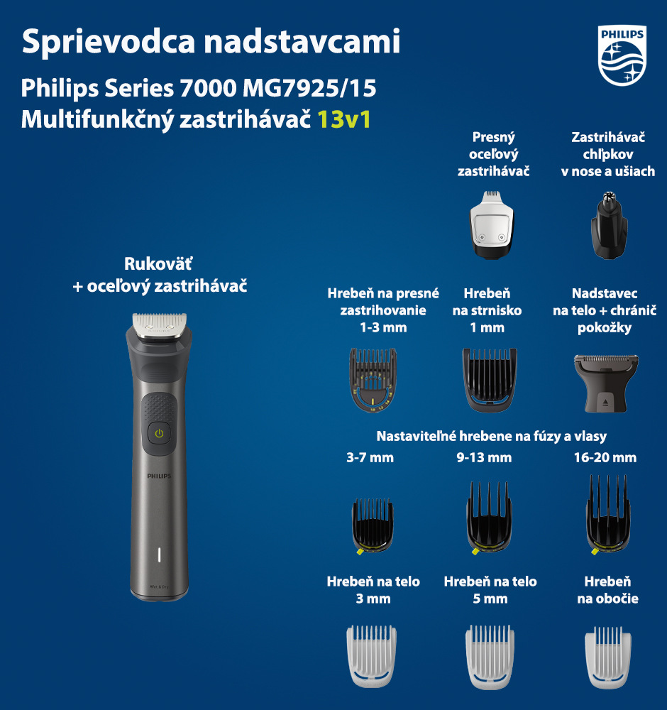 Zastrihávač multifunkčný Philips Series 7000 MG7925/15 Zastrihávač multifunkčný Philips Series 7000 MG7925/15