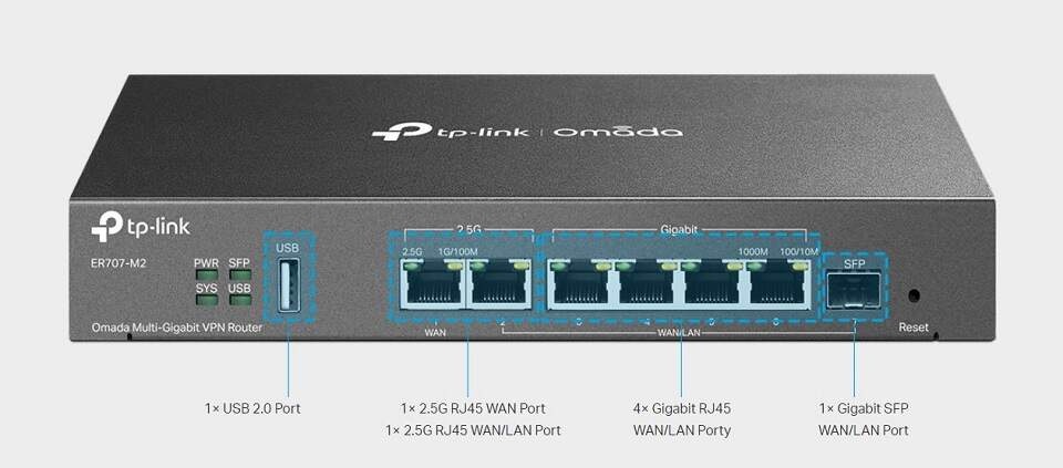 Router TP-Link ER707-M2 OMADA čierny Router TP-Link ER707-M2 OMADA čierny