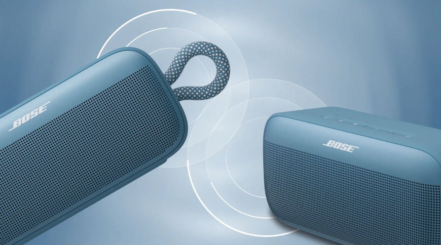 Prenosný reproduktor Bose Soundlink Plus modrý Spárovanie dvoch reproduktorov Bose SoundLink Plus