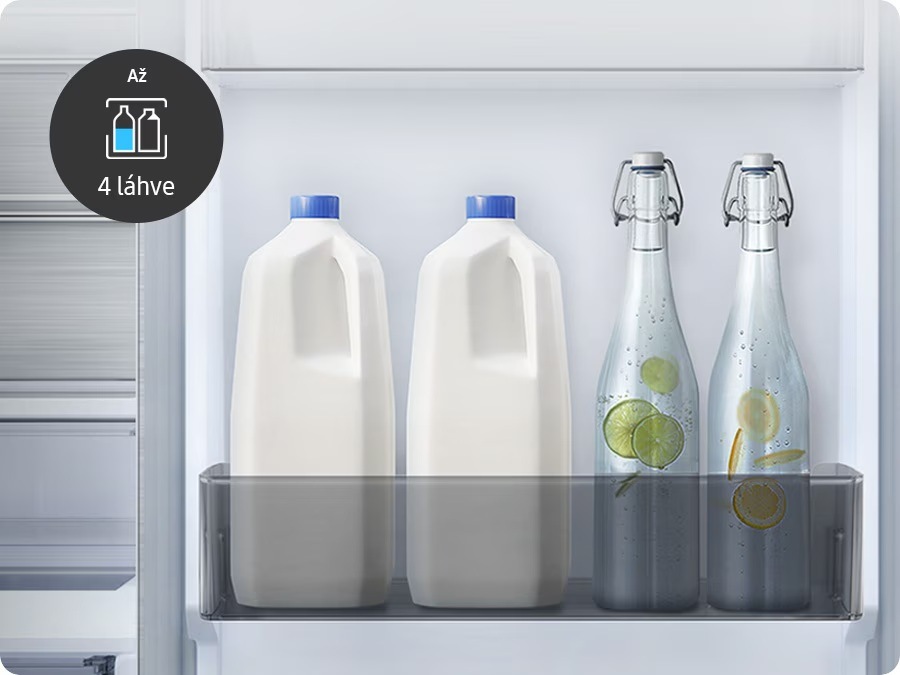 Chladnička Samsung RB38C705DWW/EF - priehradka Big Door Bin s vysokými fľašami