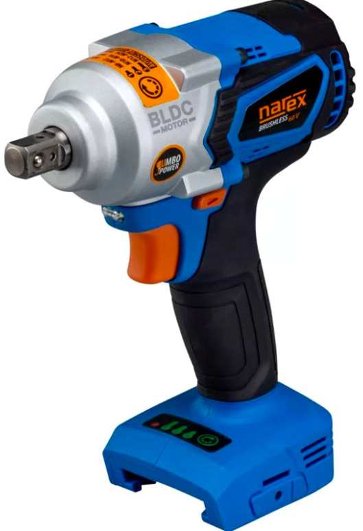 Akumulátorový rázový uťahovák Narex ASR 600-3SB Basic BOX, modro-čierne prevedenie"