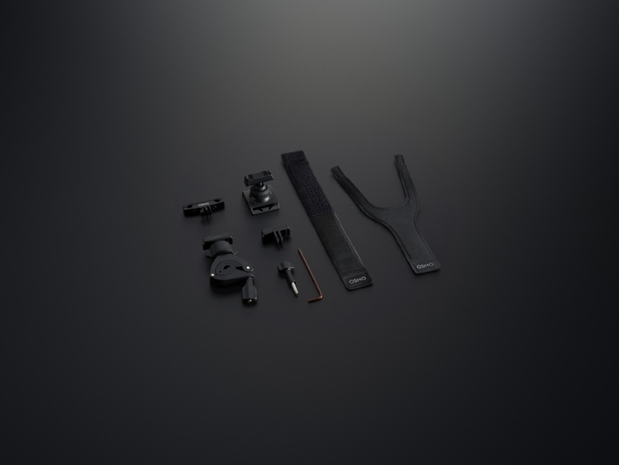Sada držiakov DJI Osmo Road Cycling Accessory Kit (Dual-Direction Quick-Release) čierna Kompletná sada originálnych držiakov akčnej kamery DJI Osmo Road Cycling Accessory Kit