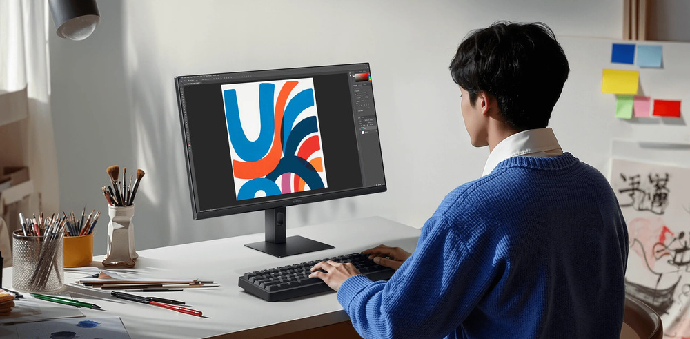 Monitor Xiaomi A24i čierny 99% sRGB a 16,7 milióna farieb poskytujú presné, prirodzené a hladké farebné prechody s minimálnou odchýlkou.
