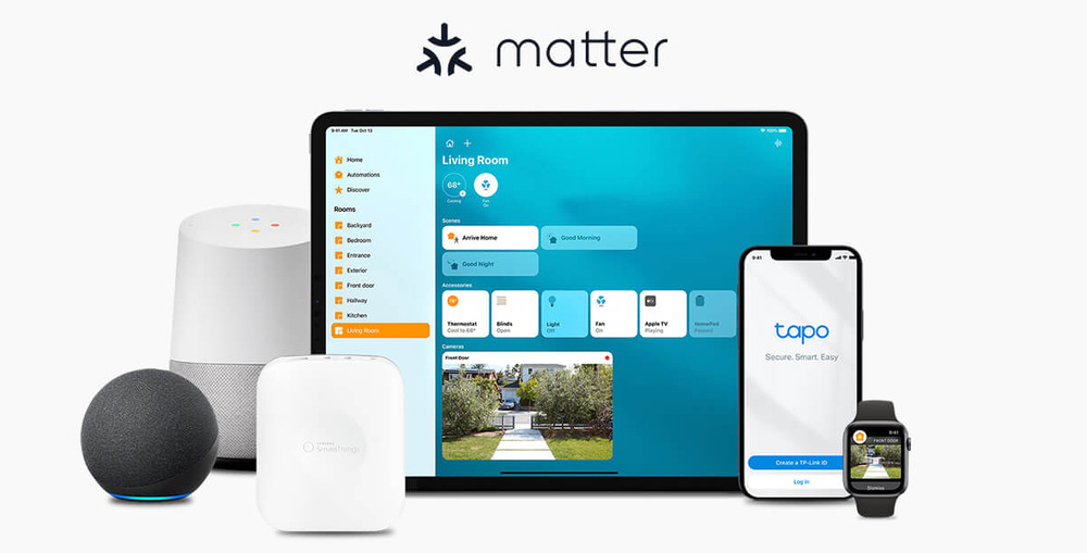 Inteligentná zásuvka TP-Link Tapo P100M, Matter biela Inteligentná zásuvka TP-Link Tapo P100M, Matter biela