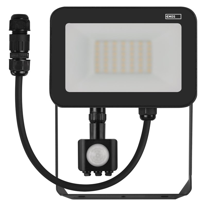 Reflektor EMOS INOVO 30W 3300LM PIR IP65 NW čierny Reflektor EMOS INOVO 30W 3300LM PIR IP65 NW - čierny
