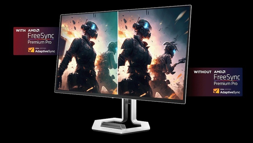 Herný monitor Lenovo Legion 27-10 čierny Technológia AMD FreeSync™ Premium Pro a VESA Adaptive Sync eliminujú trhanie, zasekávanie a ghosting obrazu