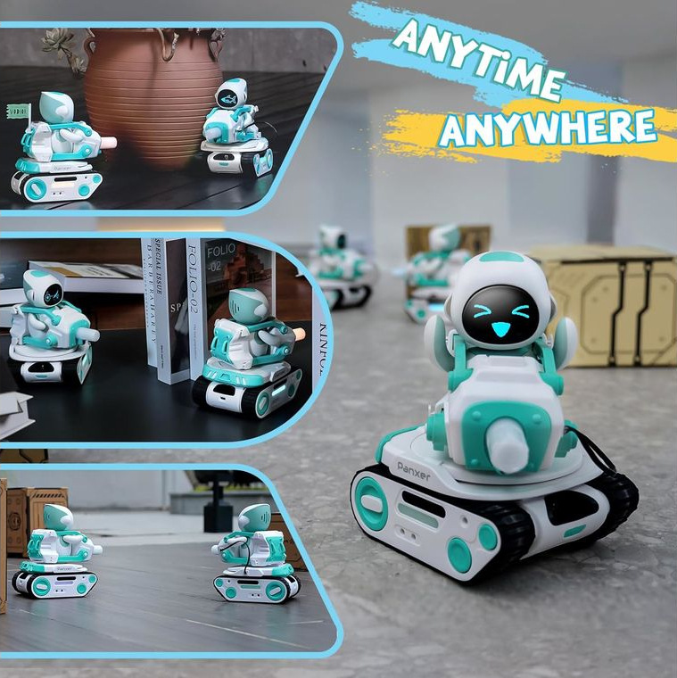 Robot Energize Lab Panxer PNX100B biely/modrý Panáčik Eilik na tanku Panxer v rôznych prostrediach