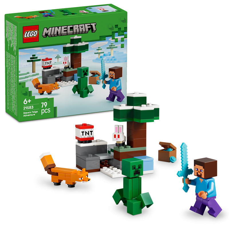 Stavebnica LEGO® Minecraft® 21583 Steve a dobrodružství v tajze Stavebnica LEGO® Minecraft® 21583 Steve a dobrodružstvo v tajge