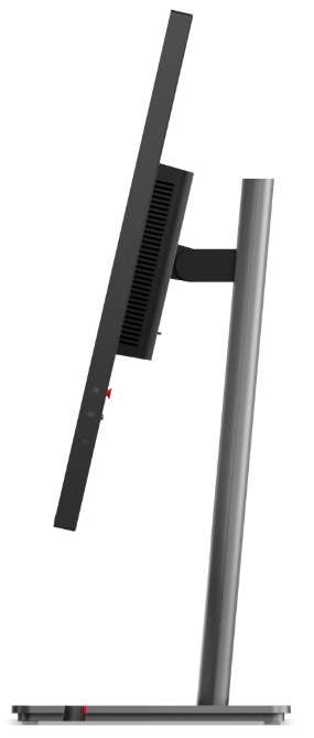 Monitor Lenovo ThinkVision P32ud-40 čierny Bočný pohľad na monitor Lenovo ThinkVision P32ud-40 zobrazujúci tenký profil displeja