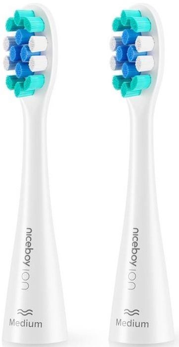 Náhradné hlavice Niceboy ION Sonic Medium white (2 ks) biela