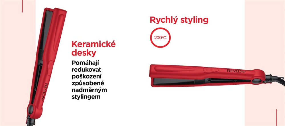 Žehlička na vlasy Revlon RVST2176GPE červená Žehlička na vlasy Revlon RVST2176GPE červená