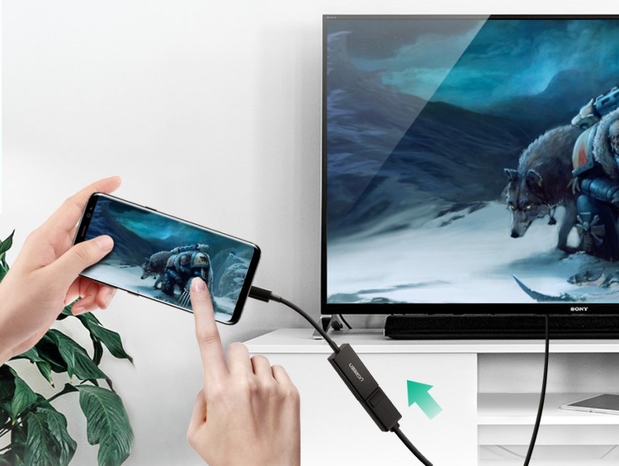 Redukcia UGREEN USB-C/DisplayPort biela Redukcia UGREEN USB-C/DisplayPort - biela