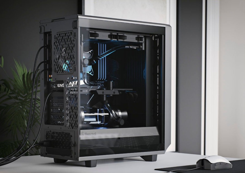 Case FRACTAL DESIGN Meshify 2 Compact Tempered Glass Light Tint čierna FRACTAL DESIGN Meshify 2 Compact Tempered Glass Light Tint