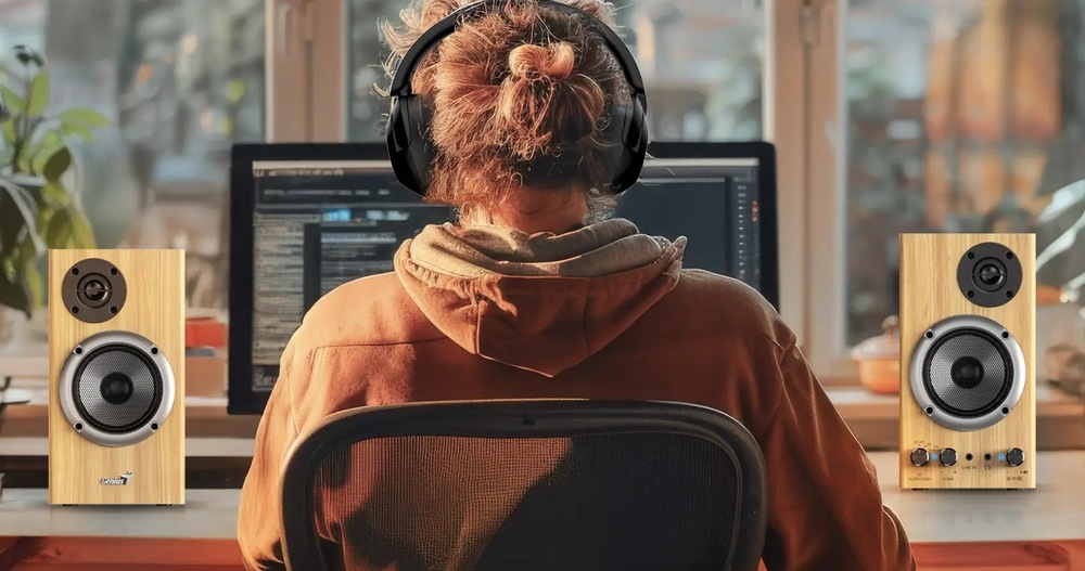 Reproduktory Genius SP-HF520BT drevené