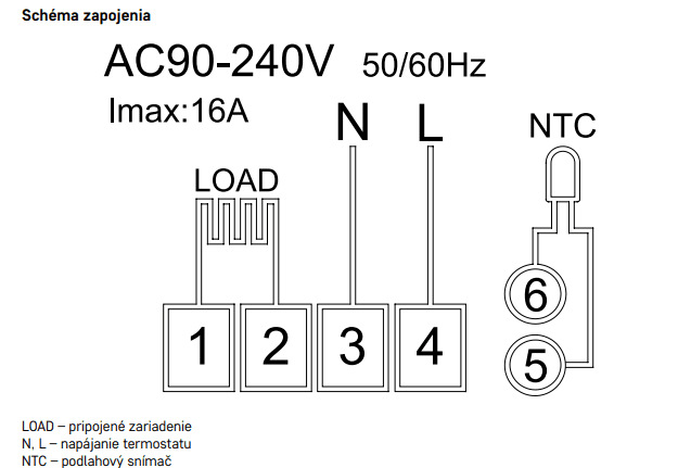 Termostat EMOS GoSmart P56201BUF Wi-Fi čierny Termostat EMOS GoSmart P56201BUF Wi-Fi čierny
