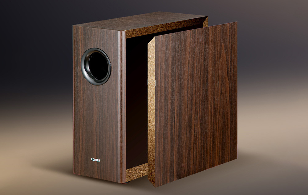 Subwoofer Edifier T5s hnedý Svojimi komponentmi zaistí Subwoofer Edifier T5s presnú konverziu a silný signál pre zvuk bez skreslenia