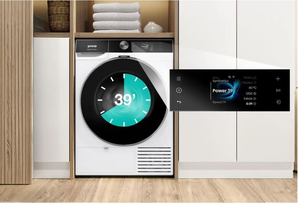 Sušička bielizne Gorenje DG89CPS CompleteDry s otočným ovládačom a digitálnym displejom