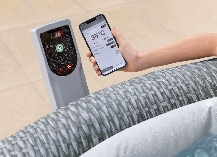 Vírivka Bestway Lay-Z-Spa® Bali Smart AirJet 6001N Ovládanie vírivky Bestway Lay-Z-Spa Bali Smart AirJet 6001N pomocou mobilnej aplikácie