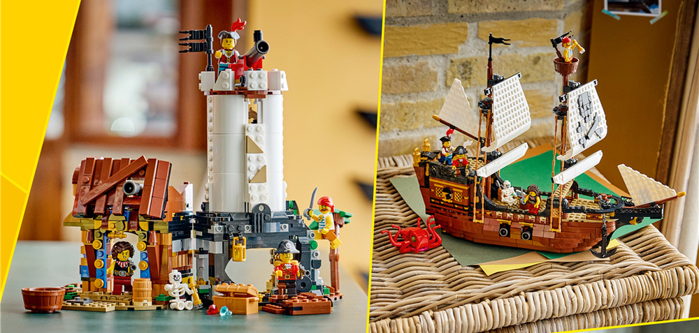 Stavebnica LEGO® Creator 3 v 1 31387 Kultovní pirátská loď Stavebnica LEGO Creator 3 v 1 umožňuje z rovnakých kociek vytvoriť pirátsku loď, hrad alebo dve menšie lode.