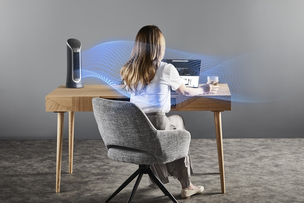 Ventilátor stĺpový Rowenta VU6220F0 Eole Compact New sivý „Rowenta