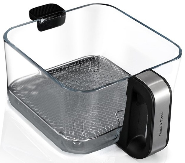 Fritéza teplovzdušná Rohnson R-2890 Glass & Steel HealthFry, 5,5 l čierna