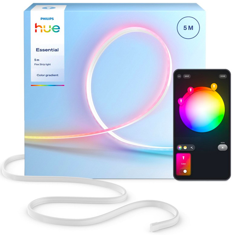LED pásik Philips Hue Essential RGB Neon s dĺžkou 5 metrov a viacfarebným osvetlením