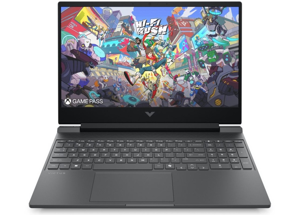 Notebook HP VICTUS 15-fa2002ncx + Game Pass predplatné na 2 mesiace sivý Notebook HP Victus 15-fa2001ncx herná obrazovka