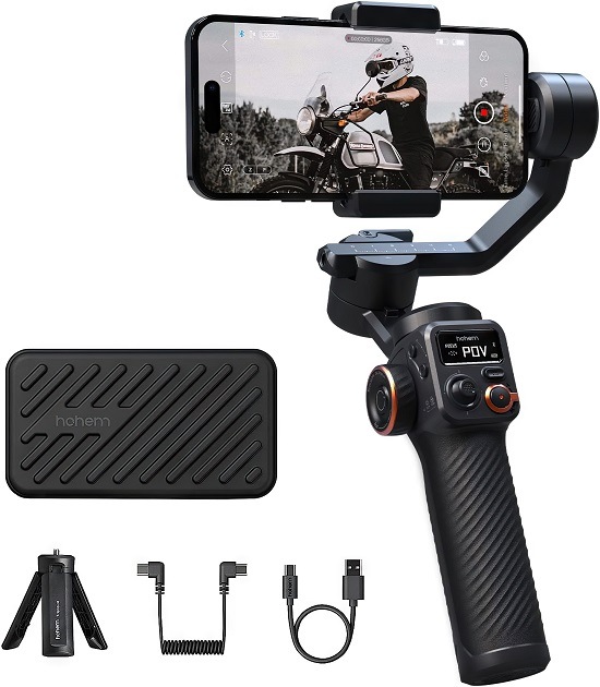 Stabilizátor Hohem iSteady M6 čierny Stabilizátor Hohom iSteady M6, príslušenstvo