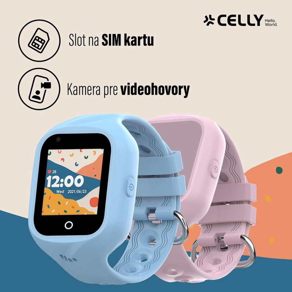 Inteligentné hodinky Celly Kidswatch 4G modré Inteligentné hodinky Celly Kidswatch 4G modré