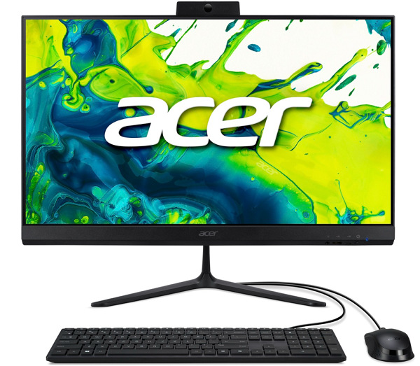 PC all in-one Acer Aspire C24-2G čierny Počítač All In One Acer Aspire C24-2G v deaile s klávesnicou a myšou