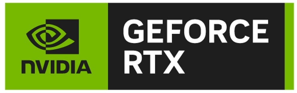 Zeleno-čierne logo grafickej karty NVIDIA GeForce RTX