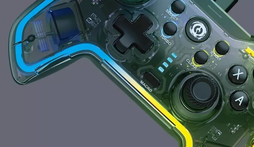 Gamepad Canyon GP-2 RGB 4v1 (Nintendo Switch, Android TV, PC, PS3) priehľadný Canyon GP-02 RGB 4v1 (CND-GP02)