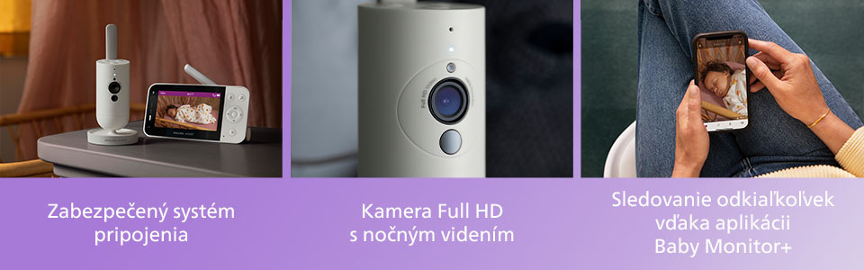 Detská elektronická pestúnka Philips Avent Connected SCD953/26 biela