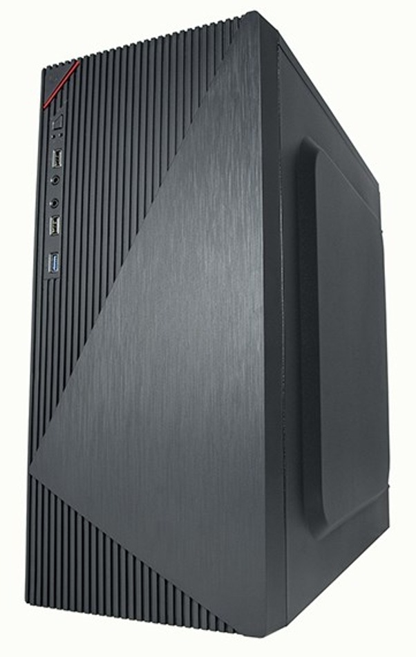 Case VeinX Crown CR18A čierna PC skriňa VeinX Crown CR18A v bočnom detaile