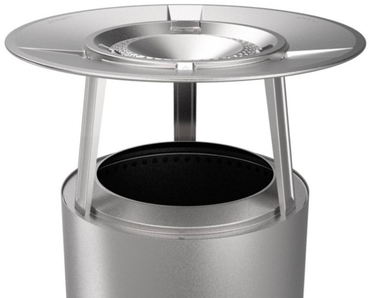 Deflektor tepla Solo Stove Ranger z nerezovej ocele pre bezdymové ohnisko Ranger s rozptylovým diskom