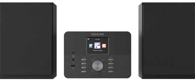 Mikrosystém Sencor SMC 5100WDB s DAB+ tunerom, čierna farba