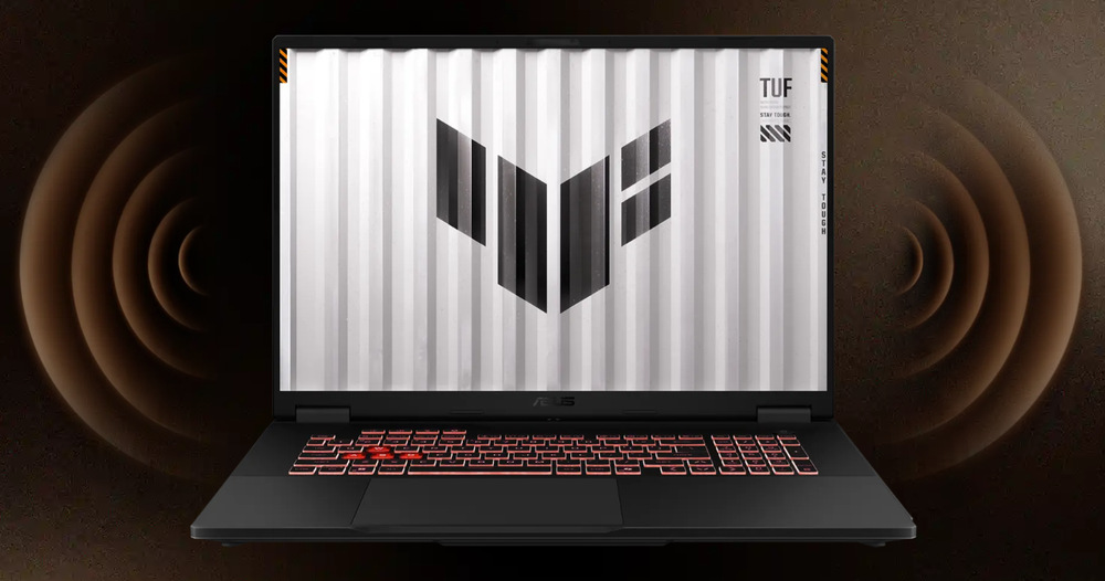 Notebook Asus TUF Gaming A18 sivý Asus TUF Gaming A18 si o pozornosť hovorí aj zvukom Dolby Atmos