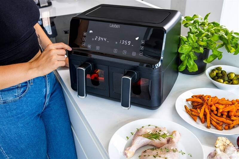 Fritéza teplovzdušná Lauben DualZone® Air Fryer 8000BC čierna