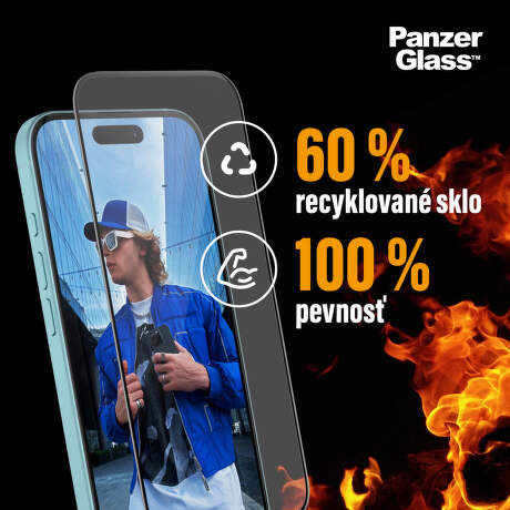 Tvrdené sklo PanzerGlass Privacy na Apple iPhone 16e/14/13/13 Pro s inštalačným rámčekom