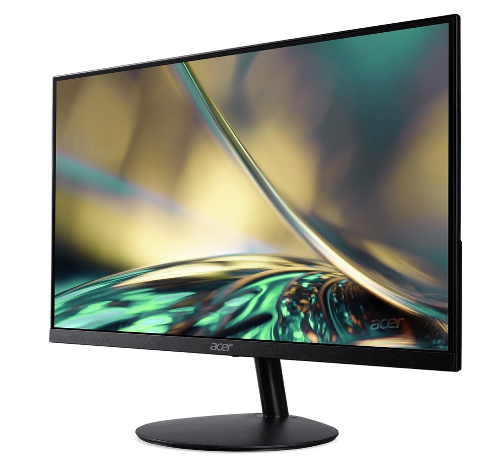 Zapnutý monitor Acer SA322QUEbmipx otočený doľava