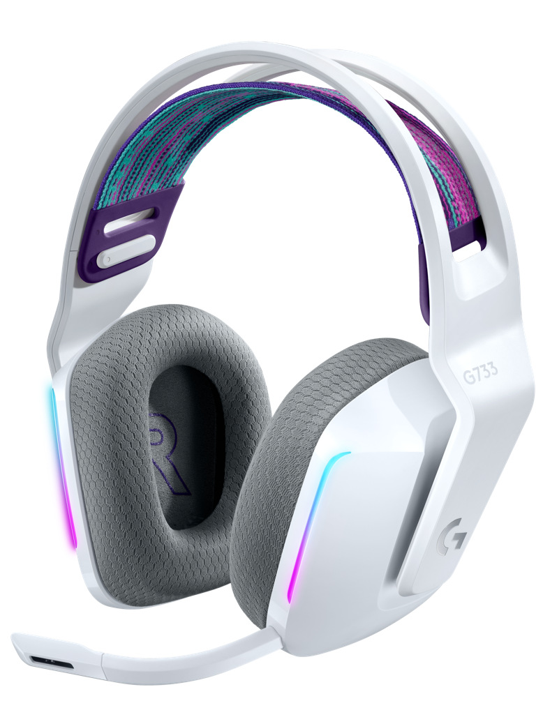 Headset Logitech Gaming G733 Lightspeed biely