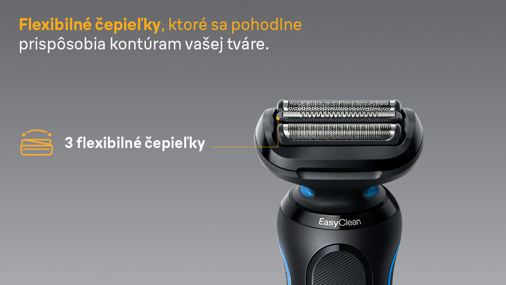 Holiaci strojček Braun Series 5 52-B1000s modrý Holiaci strojček Braun Series 5 52-B1000s